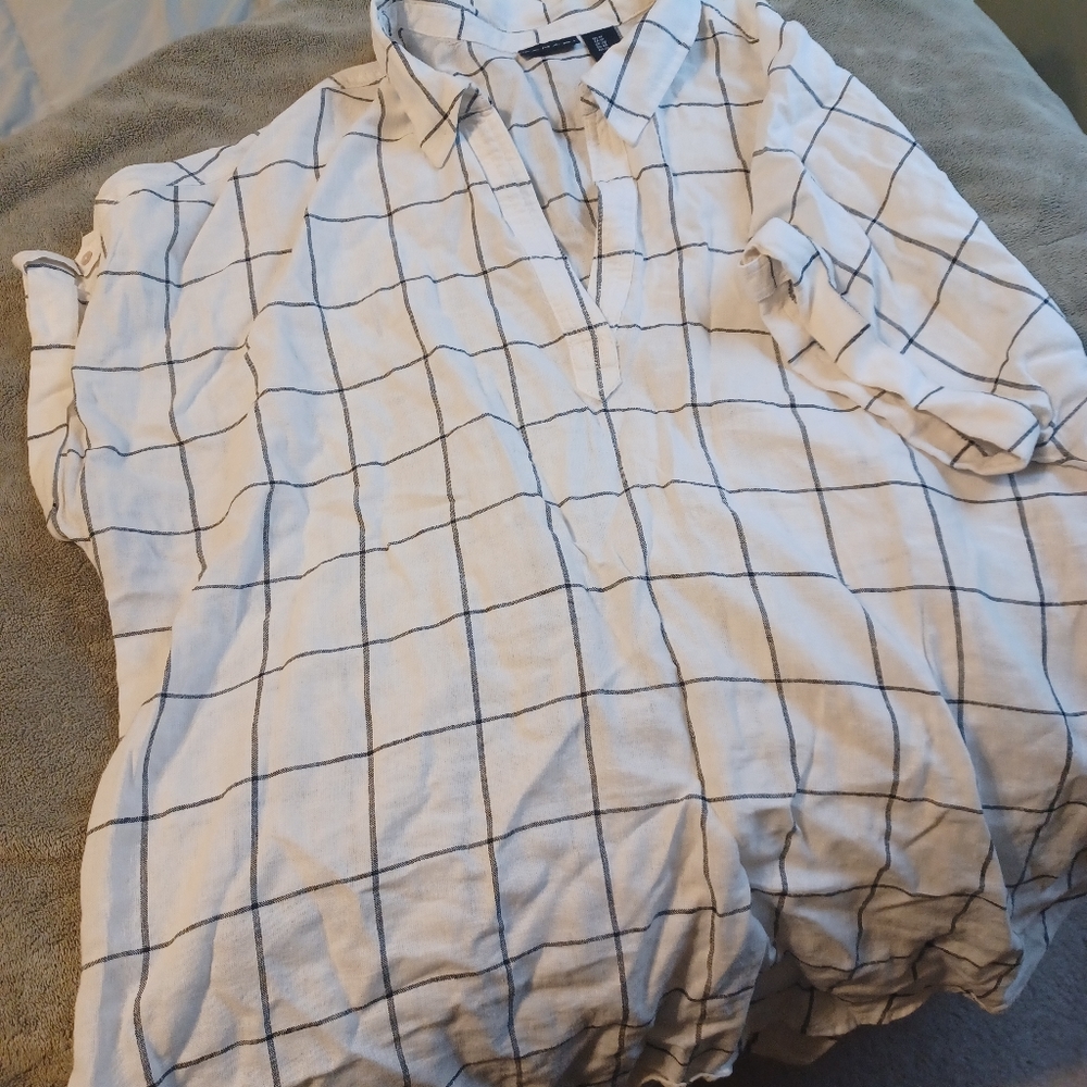 Womens linen blouse 2X